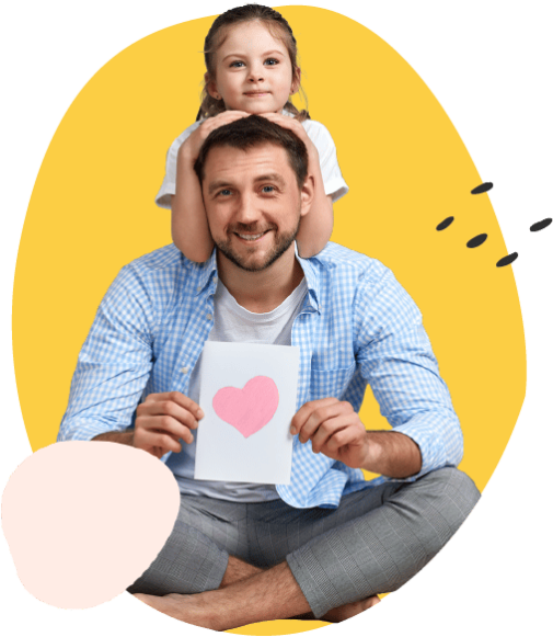young girl hugging a man who is fostering a child