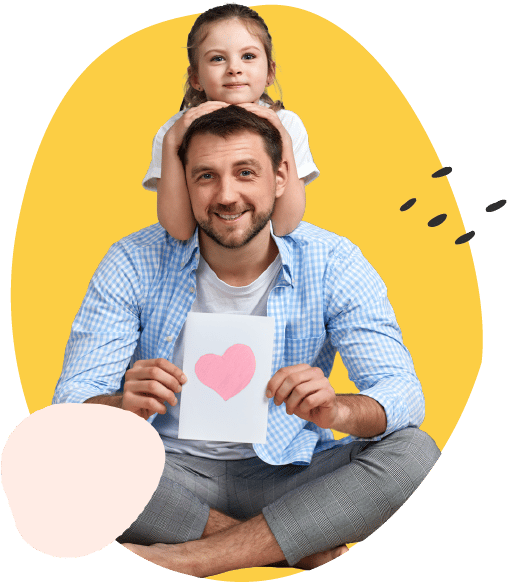 young girl hugging a man who is fostering a child